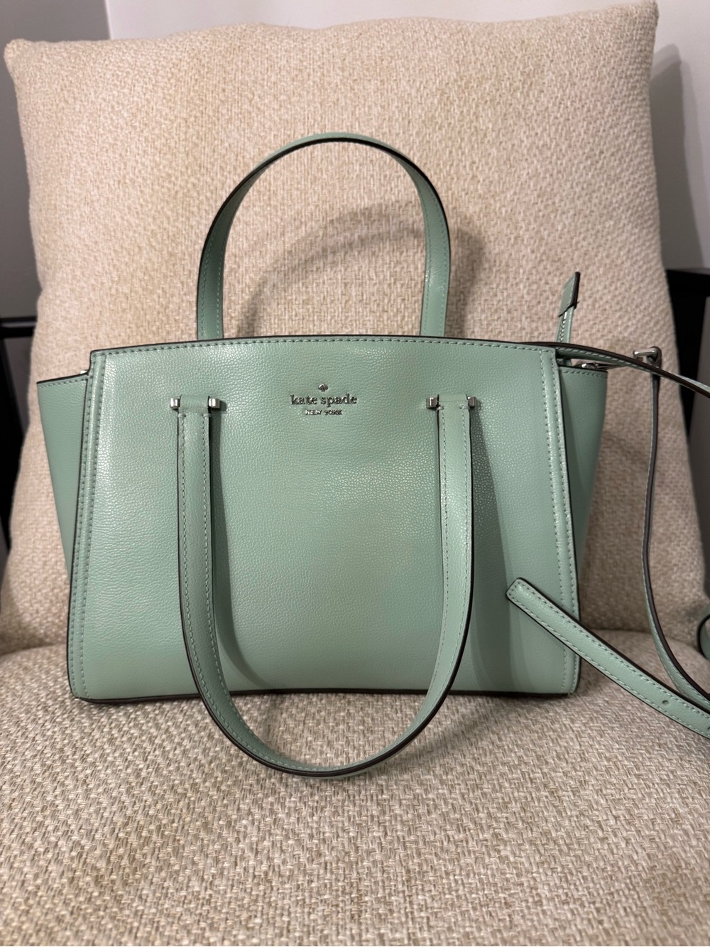 kate spade Mint Green Leather Tote with Removable Strap